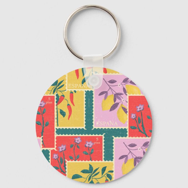 Porte-clés Timbre espagnol (Recto)
