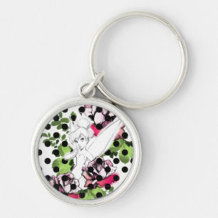 Porte-clés Tinker Bell Sketch avec Roses et Pois