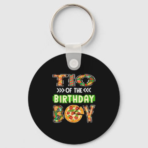 Porte-clés Tio de l'anniversaire du garçon amateur de pizza f