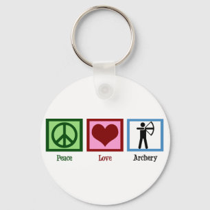 Porte-clés Tir à l'arc Peace Love
