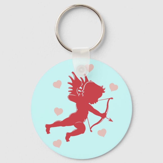 Porte-clés Tir Cupidé avec Porte - clé de coeur (Recto)