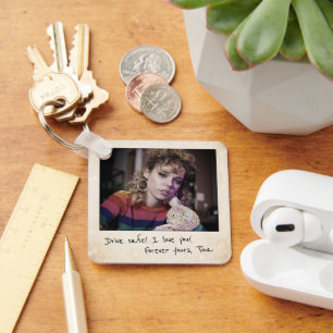 Porte-clés Tirage instantané rétro, photo personnalisée 80s