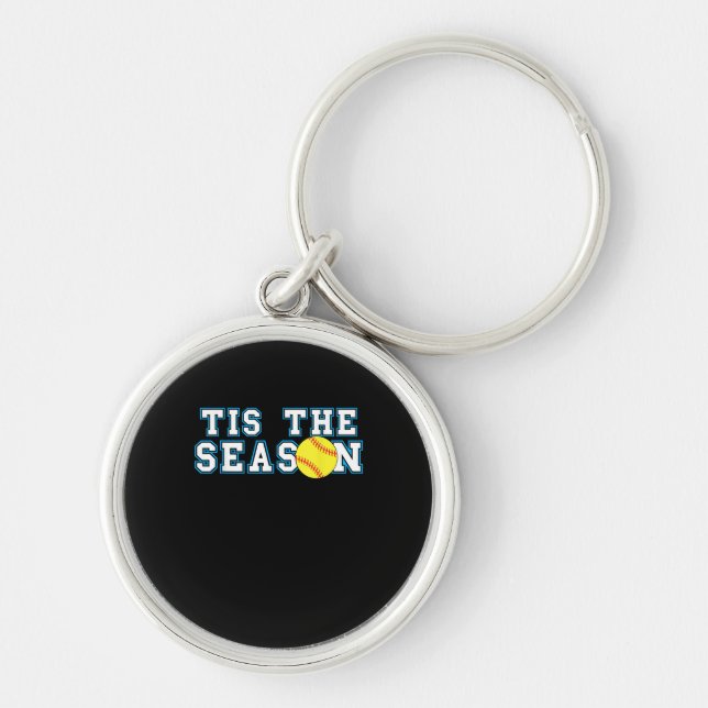 Porte-clés Tis The Season Softball Coach Creative Casual (Devant)