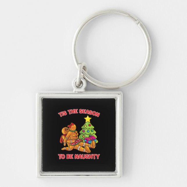 Porte-clés Tis The Season To Naughty Gingerbread Man Couple (Devant)