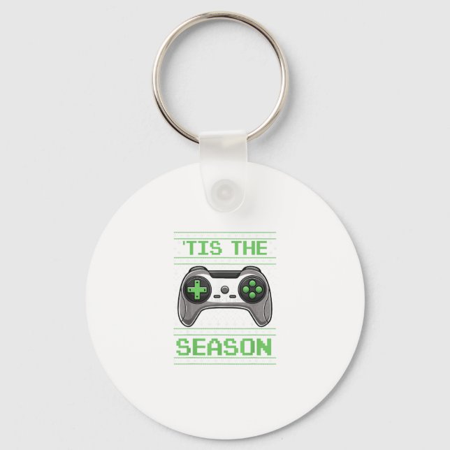 Porte-clés Tis The Season Video Games Christmas Xmas Gamer (Recto)