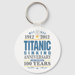 Porte-clés Titanic Sinking 100 ans Anniversaire