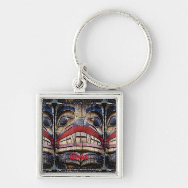 Porte-clés Tonnerre à visage totem (Devant)