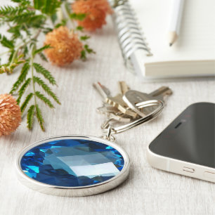 Porte-clés Topaze bleue 2
