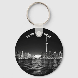 Porte-clés Toronto Canada Ontario Black White Vintage