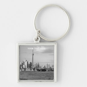 Porte-clés Toronto Canada Ontario Black White Vintage