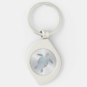 Porte-clés Tortue de mer d'argent