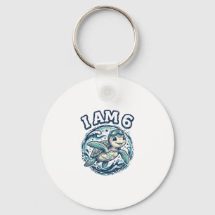 Porte-clés Tortue de mer mignonne Je suis un anniversaire de