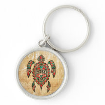 Tortue de mer rayée et portée d'esprit de Haida