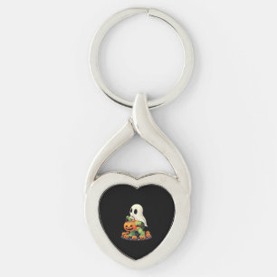 Porte-clés Tortue fantôme mignonne d'Halloween avec bonbons (