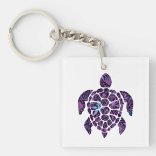 Porte-clés Tortue florale