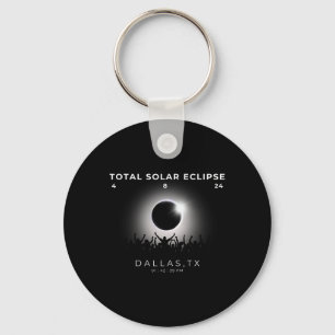 Porte-clés Total de l'éclipse solaire 2024 Dallas Texas Wat