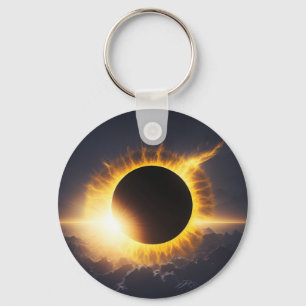 Porte-clés Total Solaire Eclipse Souvenir Ajouter du texte po