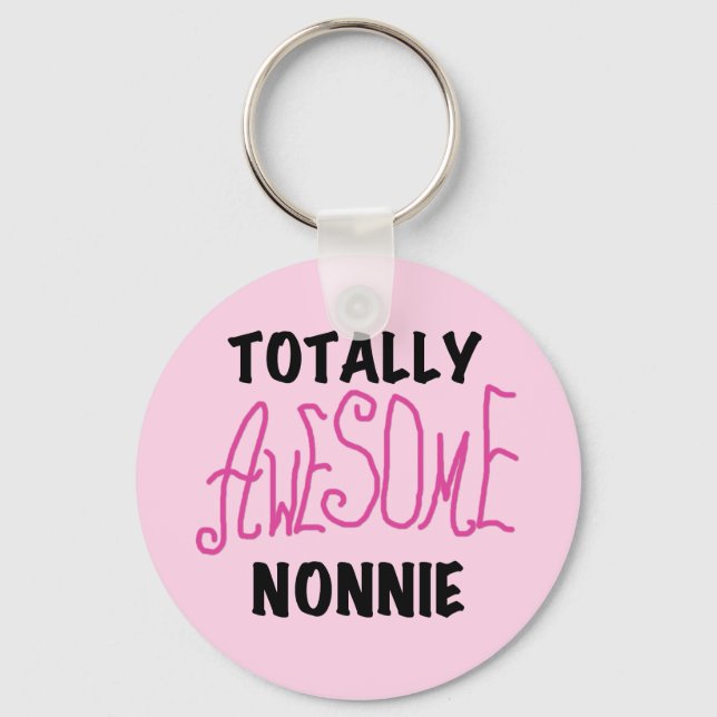 Porte-clés Totalement génial Nonnie Pink Tshirts et cadeaux (Recto)