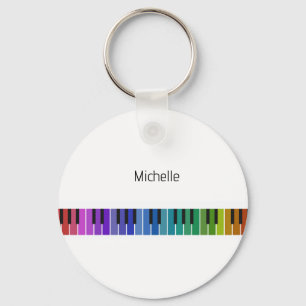 Porte-clés touches de piano pour enfants, pianiste