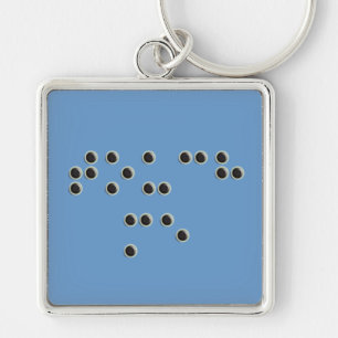 Porte-clés Touchez-moi (braille) porte - clé carré