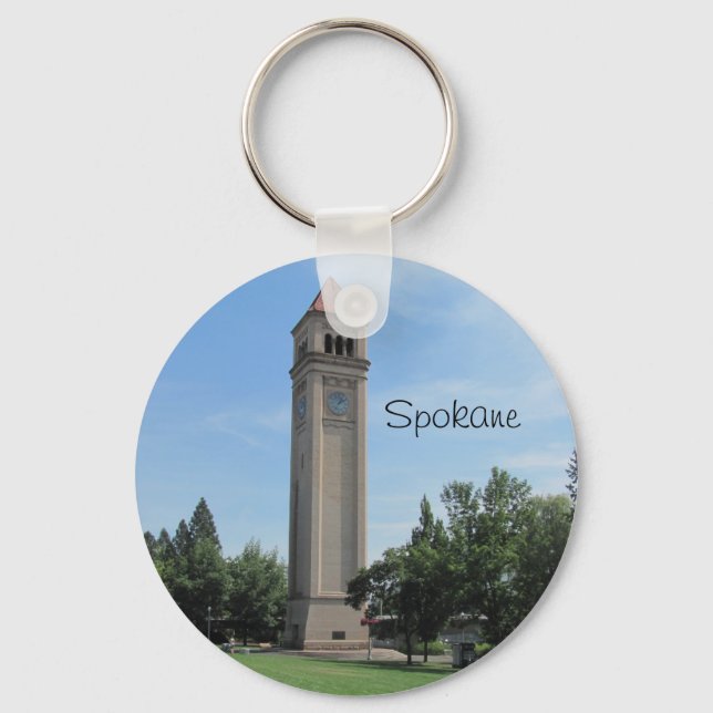 Porte-clés Tour de l'horloge de Spokane (Recto)