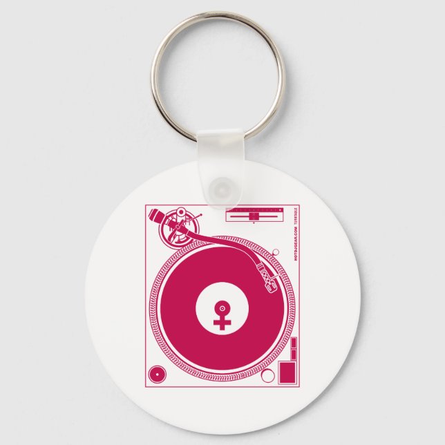 Porte-clés Tourne-disque pour Symbole féminin - DJ Disk Jocke (Recto)