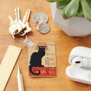 Porte-clés Tournee du Conversation Noir Vintage Chat noir Art