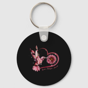 Porte-clés Tournesol Coeur Bourgogne Ribbon Cerveau Aneurysme