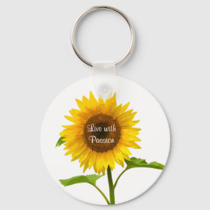 Porte-clés Tournesol Jaune Vivez avec la Porte - clé Fleur de