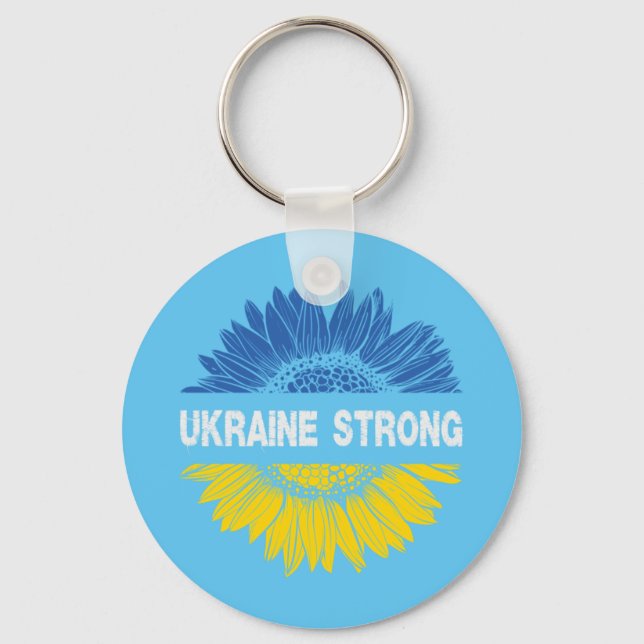 Porte-clés Tournesol solide Ukraine (Recto)