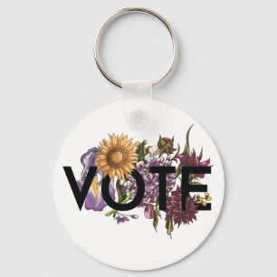 Porte-clés Tournesol vintage Floral Élégant Féminin Allez Vot