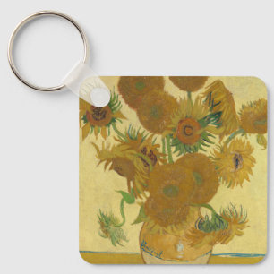 Porte-clés Tournesols, Peinture à l'huile nature morte, Van G