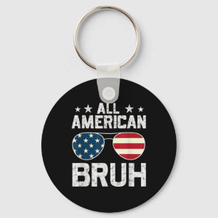 Porte-clés Tout Américain Bruh 4 Juillet Garçons Patriotique