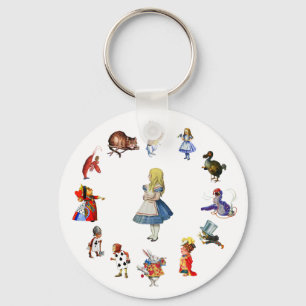 PORTE-CLÉS TOUT AUTOUR D'ALICE EN WONDERLAND