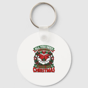 Porte-clés Tout ce dont vous avez besoin est l'amour Noël Cha