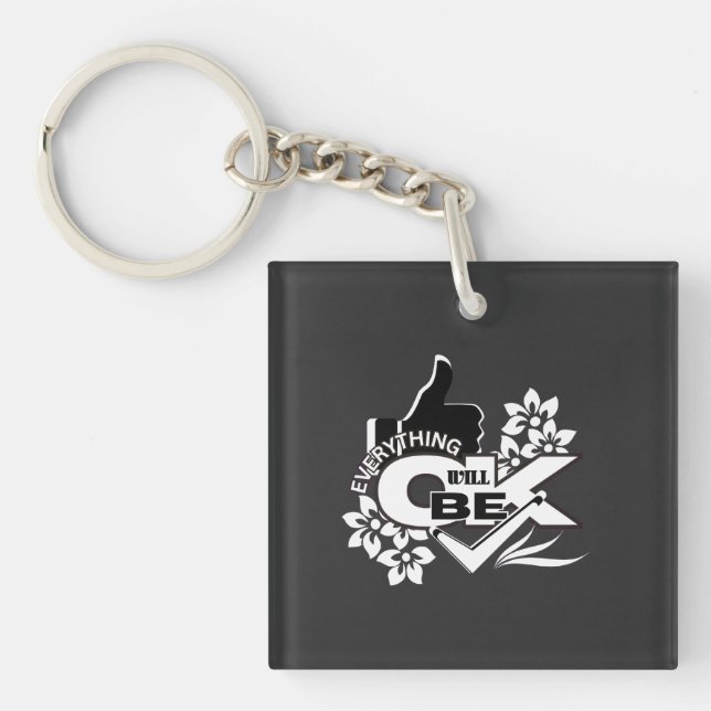 Porte-clés Tout ira bien" Motivational Graphic Tee (Devant)