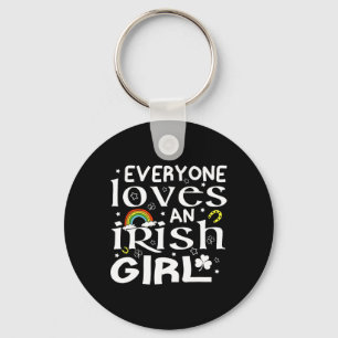 Porte-clés Tout le monde aime une fille irlandaise Saint-Patr