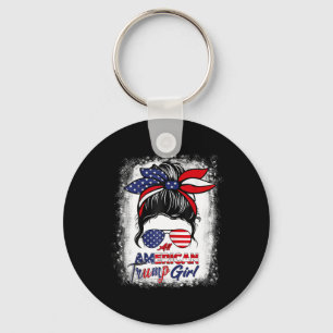 Porte-clés Toute Américaine Trump Girl 4 juillet Messy Bun Pr