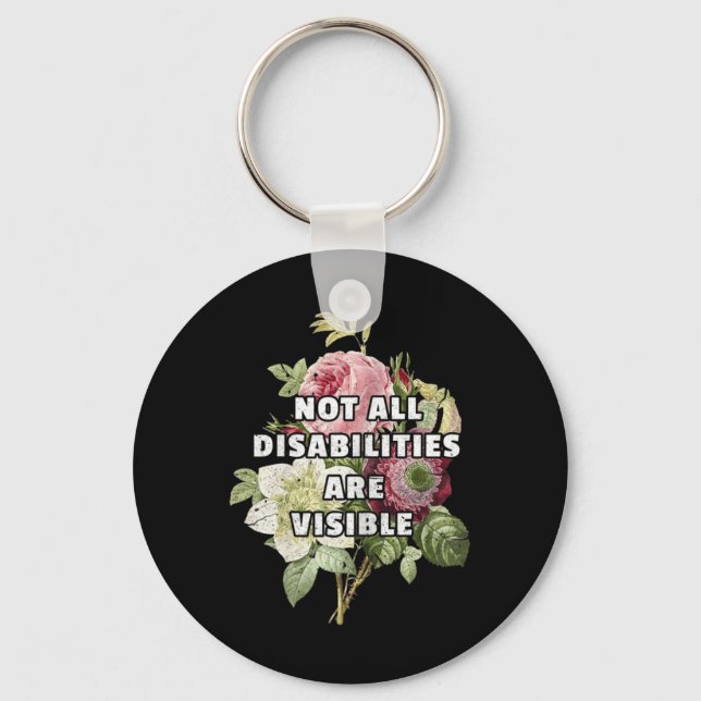 Porte-clés Toutes les déficiences ne sont pas visibles Fibrom (Recto)