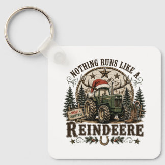 Porte-clés Tracteur de Noël Renne