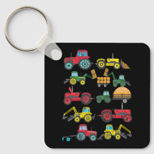 Porte-clés Tracteur Remorques Garçons Enfants Ferme Machines 