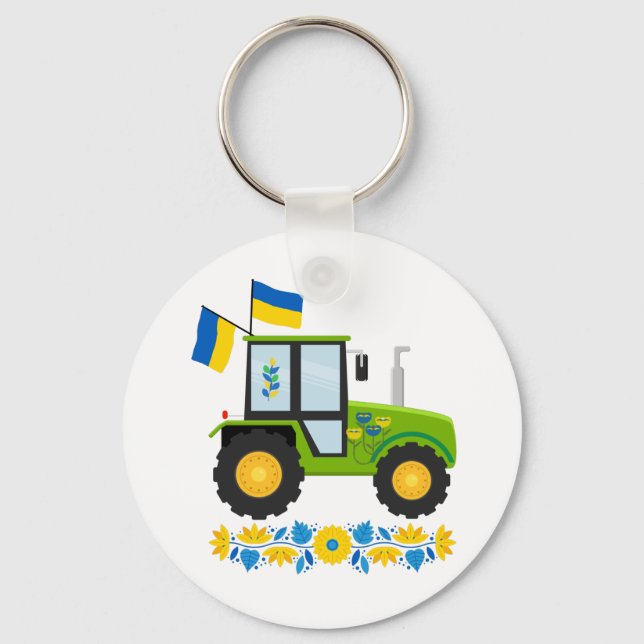 Porte-clés Tracteur Whimsical Ukraine (Recto)