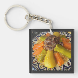 Porte-clés Traditional Moroccan Couscous Plate Illustration