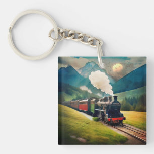 Porte-clés Train à vapeur vintage