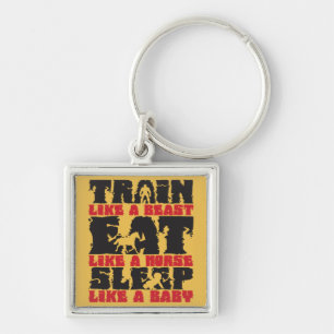 Porte-clés Train Like A Beast - Gymnase et remise en forme Mo