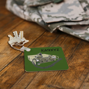 Porte-clés Transcepteur portable militaire AN/PRC-77 classiqu