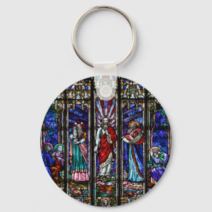 Porte-clés Transfiguration d'art en verre souillé de
