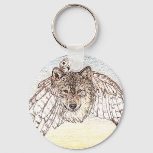 Porte-clés Transformation de porte - clé de loup