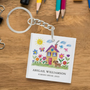 Porte-clés Transformez l'art de votre enfant en souvenir de s