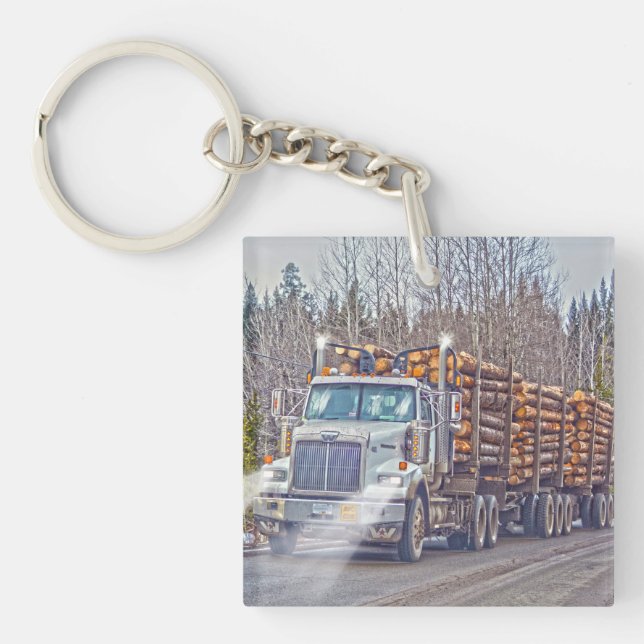 Porte-clés Transport lourd Camion et route (Devant)